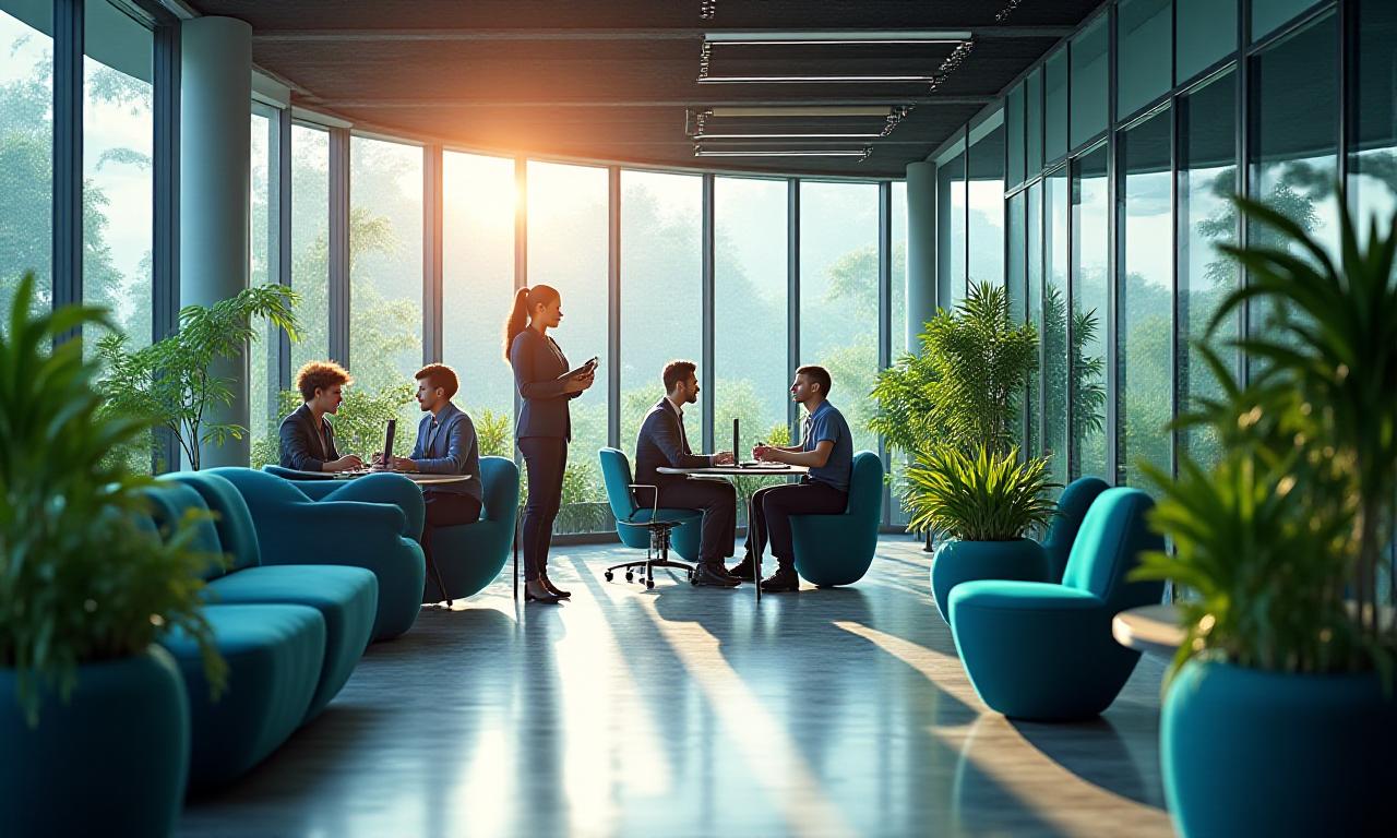 Modern collaborative data intelligence office environment in Sandwell
